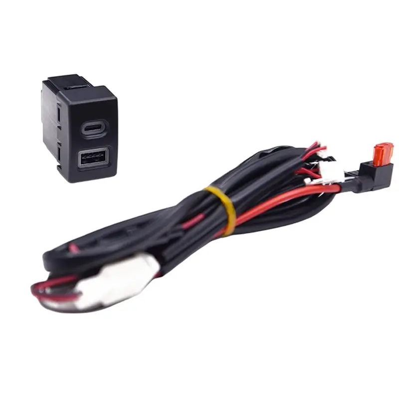 QC3.0 USB Type-C PD Fast Charging Socket Car Power Adapter Outlet For Mazda 6 3 5 2 CX-7 Phone Chargers view 6