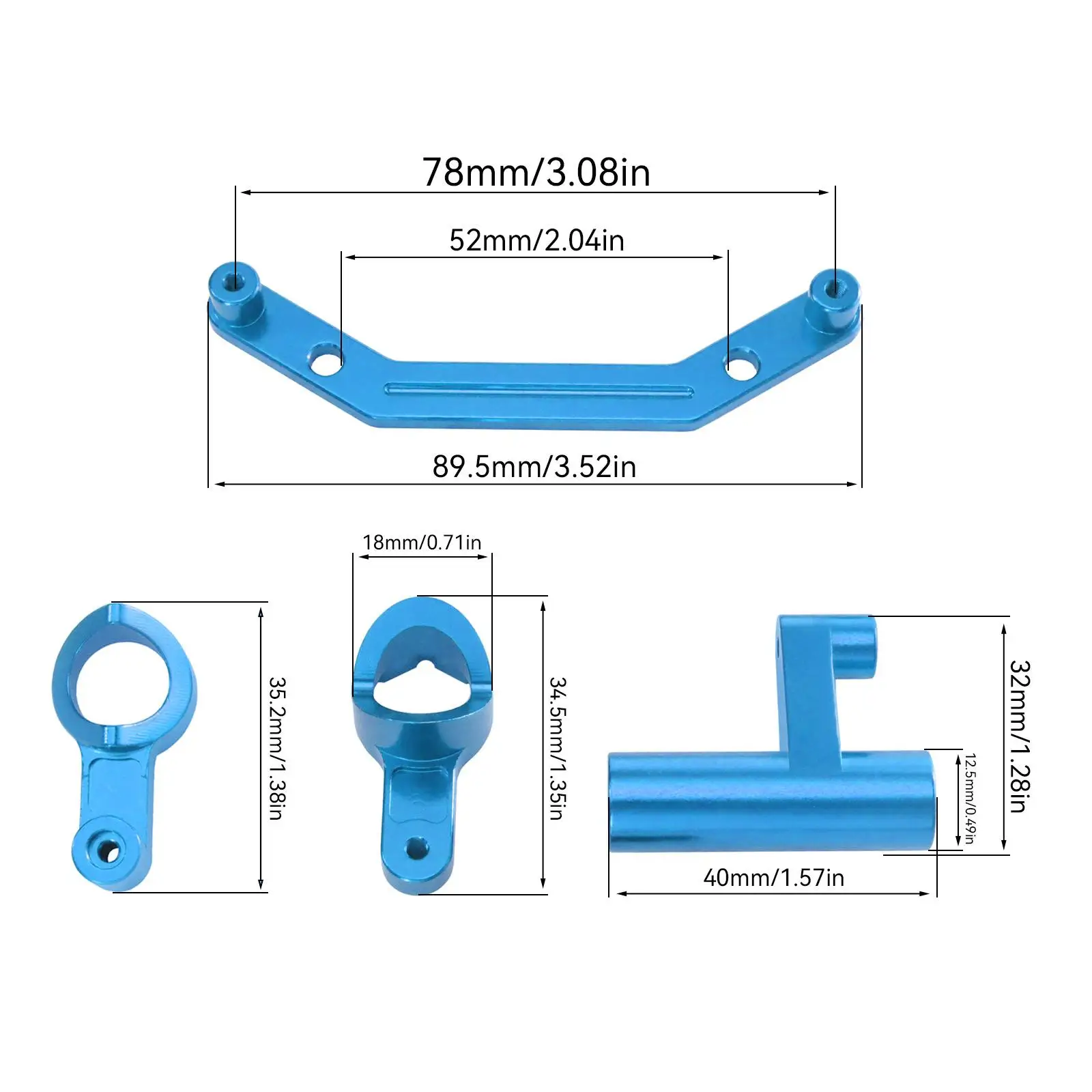 تركيب مجموعة توجيه السيارة RC يحل محل توجيه مدمج أنيق وسهل التركيب، مجموعة ترقية أجزاء أجزاء RC