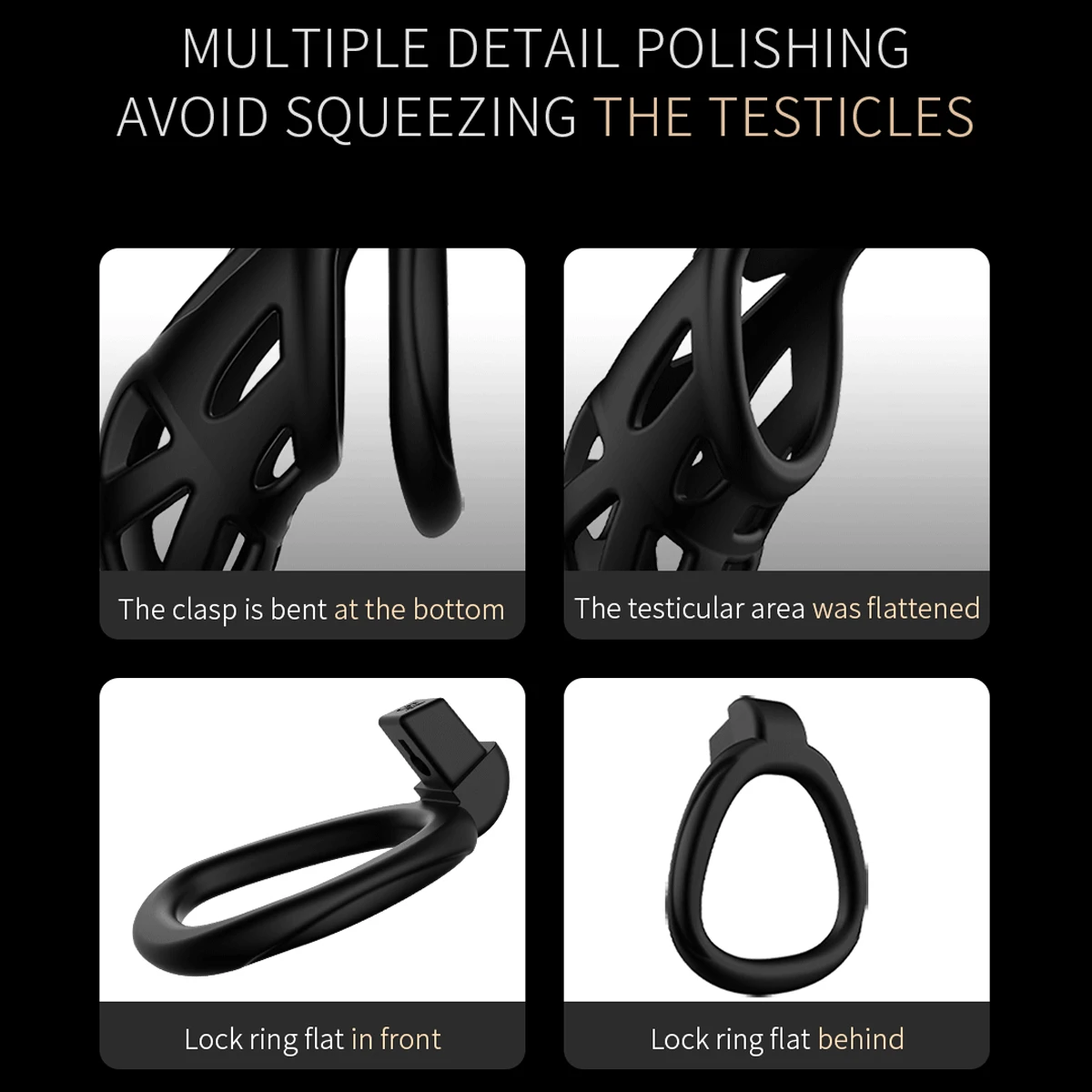 Male Chastity Cage Penis Lock for Men Large Urethral Opening Safe Healthy and Easy to Clean Sexy Accessories Sex Adult Supplies