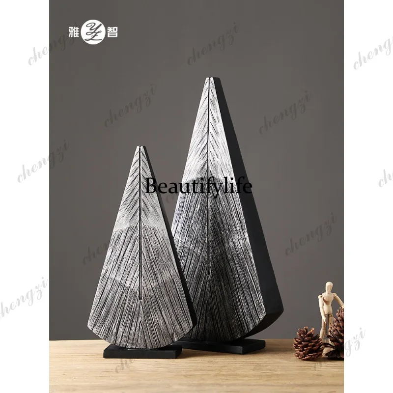 Modern light luxury art, high-end Christmas tree ornament, creative decoration for living room entryway TV cabinet