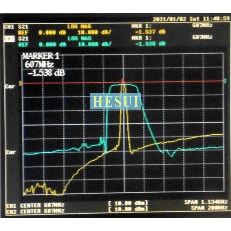 BPF Filter RF 607MHz SAW bandpass filter, 18MHz Module bandwidth, SMA interface Module Board