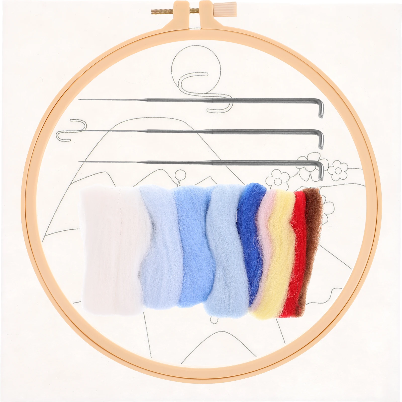 Wool Felt Kit Needle Felting Craft Supplies Core Wool H made Set nament Material Easy Diy Felting Material Use Creative Gifts