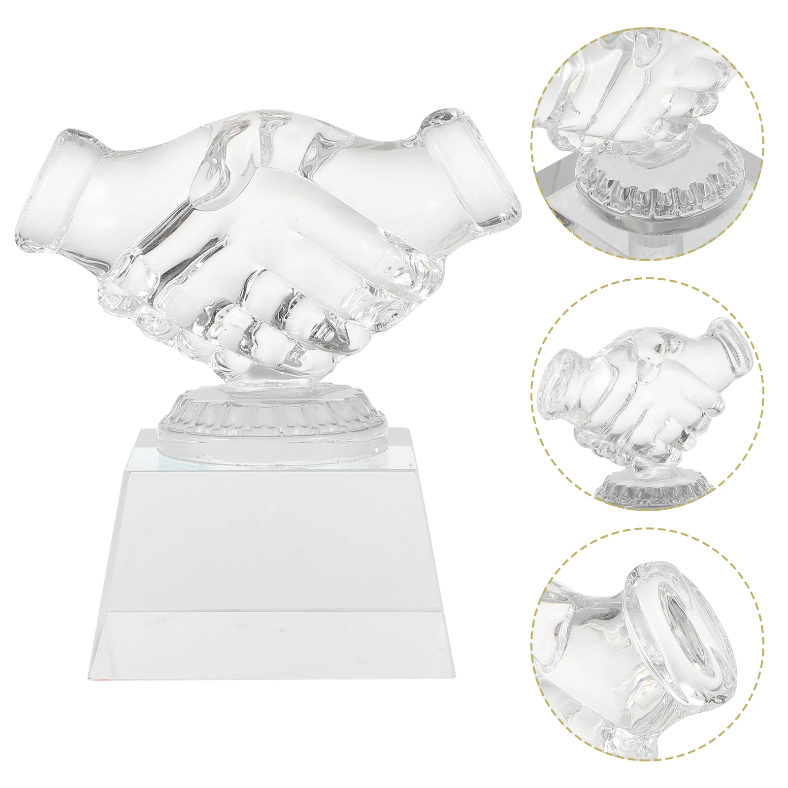 Sports Decor Trophy Medal Award Accessory Manual Glass Hand-shaped Crystal Delicate Transparent Prize Child