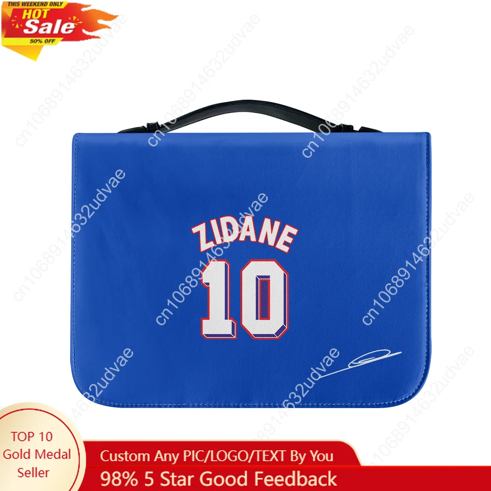 

Zidane No.10 Bible Bags Customize Covers France Soccer Star Custom Design Pattern Bible Pack Waterproof Leather Bag Customize