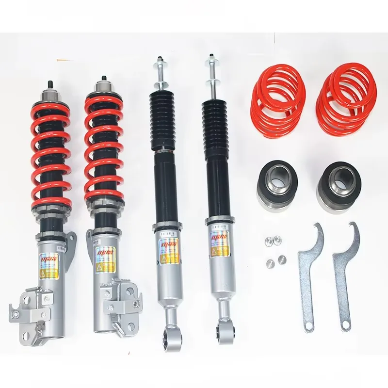 

Fully Adjustable, Ride Height Hyper-Street II Coilover Kit W/ 32-Way Damping Force Adjustment Lowering Kit for Focus ,Golf MK4,
