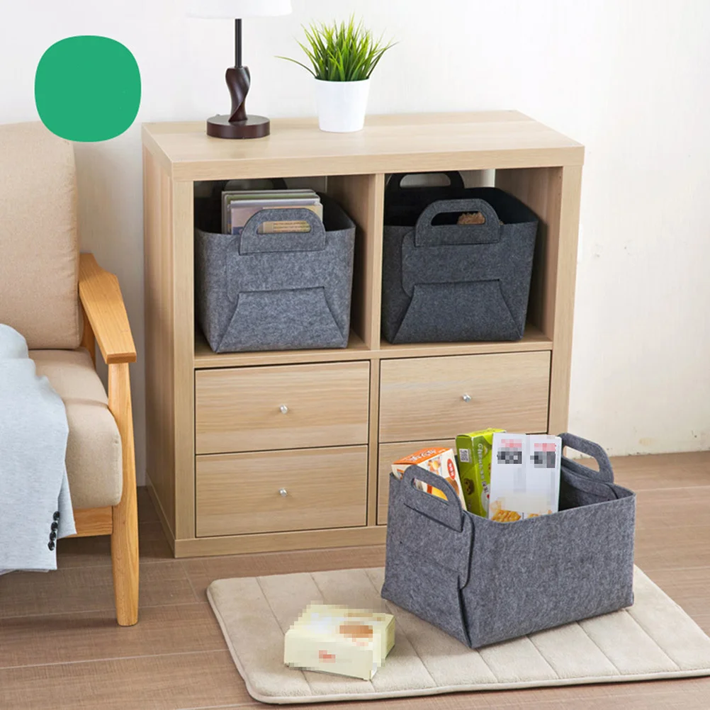 

Felt Storage Basket Large Grey For Clothes Storage Basket Sundries Organizer Household Closet Bathroom Use