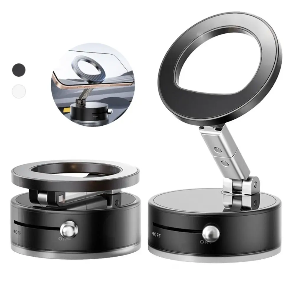 

Vacuum Suction Magnetic Phone Holder for Magsafe 360° Adjustable Car Mount Phone Bracket Mini Folding Phone Stand Bathroom