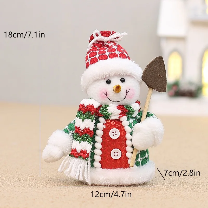 لطيف سانتا كلوز الأيائل ثلج ألعاب من القطيفة محشوة دمية هدايا عيد الميلاد للأطفال أطفال ديكور المنزل 2025 لوازم الحفلات