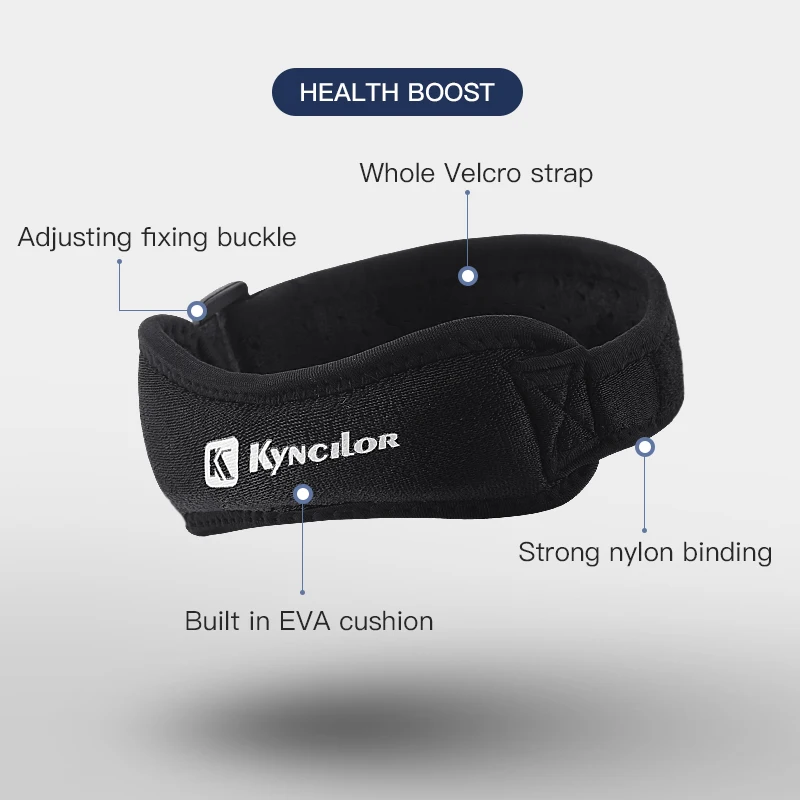 1Pcs Knee Patellar Tendon Knee Support Strape Brace Adjustable Shock Absorption Compression Knee Pad Sleeve for Sport Basketball image 5