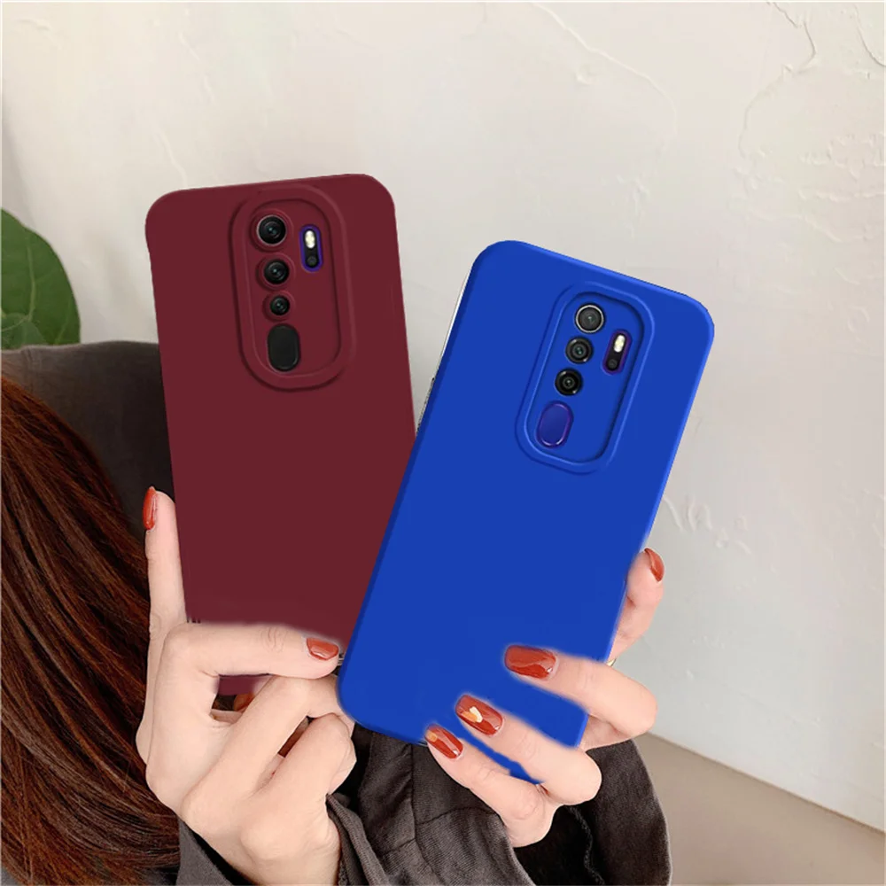 Plain Square Frame Soft TPU Case Cover For Redmi Note 8 Pro 9 9S Full Protection Shockproof Silicone Slim Phone Capa Coque