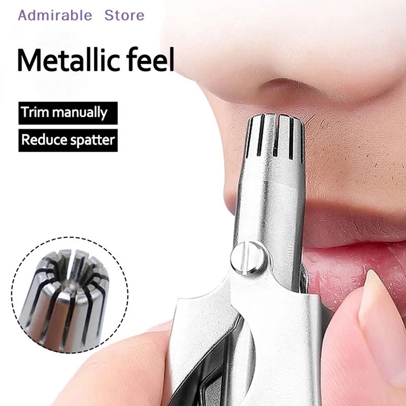 1Pc Nose Trimmer for Men Portable Stainless Steel Manual Trimmer for Shaver Washable Nose Ear Hair Trimmer Professional Scissors