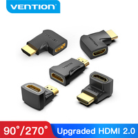 Vention HDMI Adapter 90 270 Degree Right Angle 4K HDMI Extender HDMI Male to Female Cable Connector for HDTV PS4 HDMI Converter