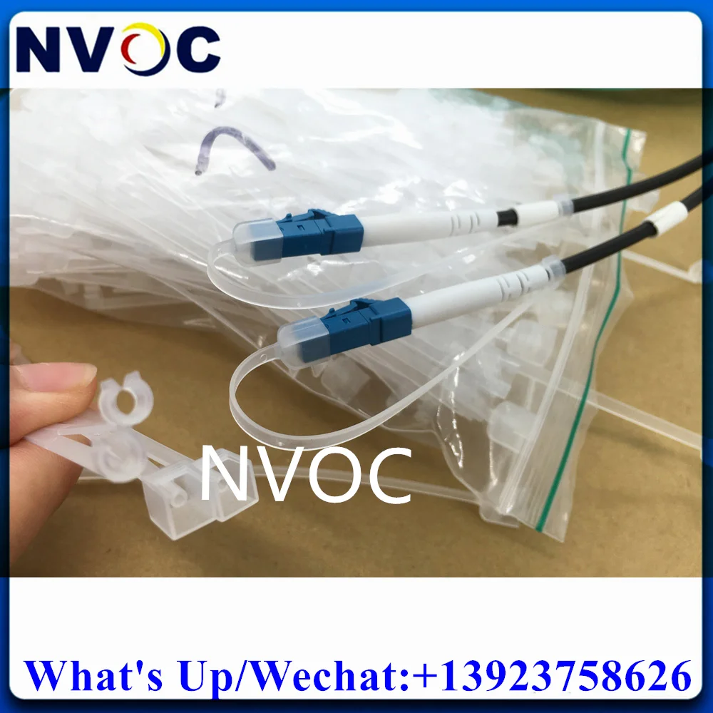 1000Pcs LC Dust Cap With Chain For LC Fiber Optic Connector 1.25mm Dust Cover for LC Plastic Transparent Plug Patch Cord Cable