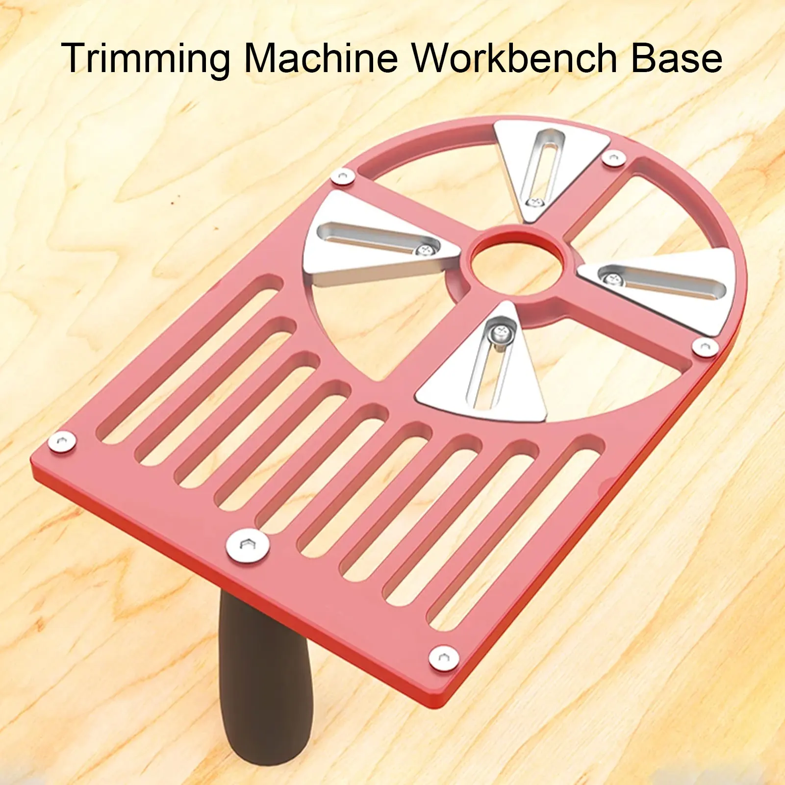 

Router Bottom Plate High Strength Trimming Machine Base Plate Anti Corrosive Aluminum Alloy Stable Support for Woodworking