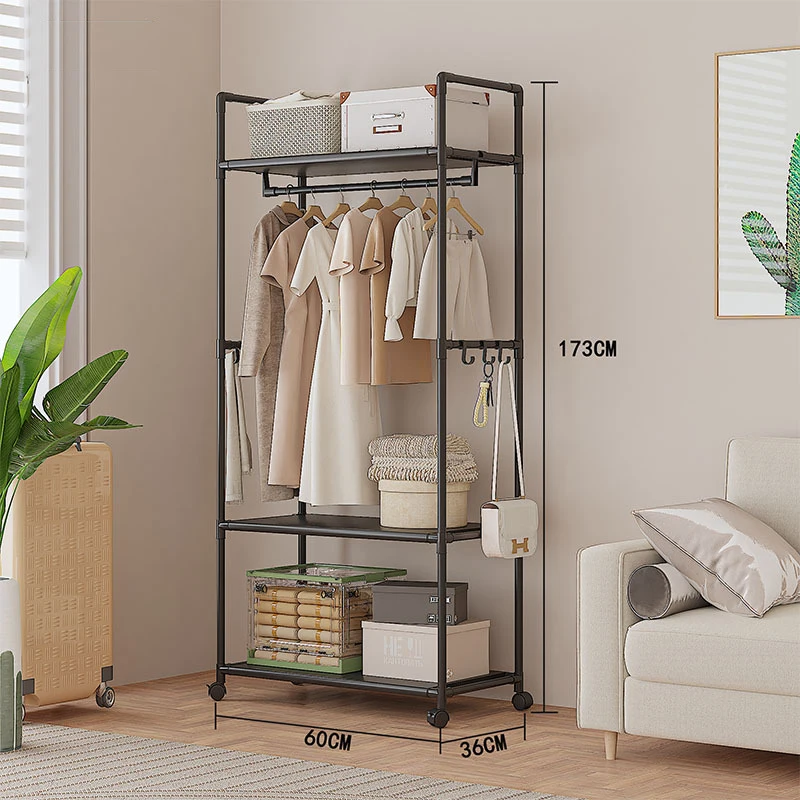 

Practical Multi-functional Clothes Rack Roller Design Clothes Organization Storage for Home Living Roompromote sales