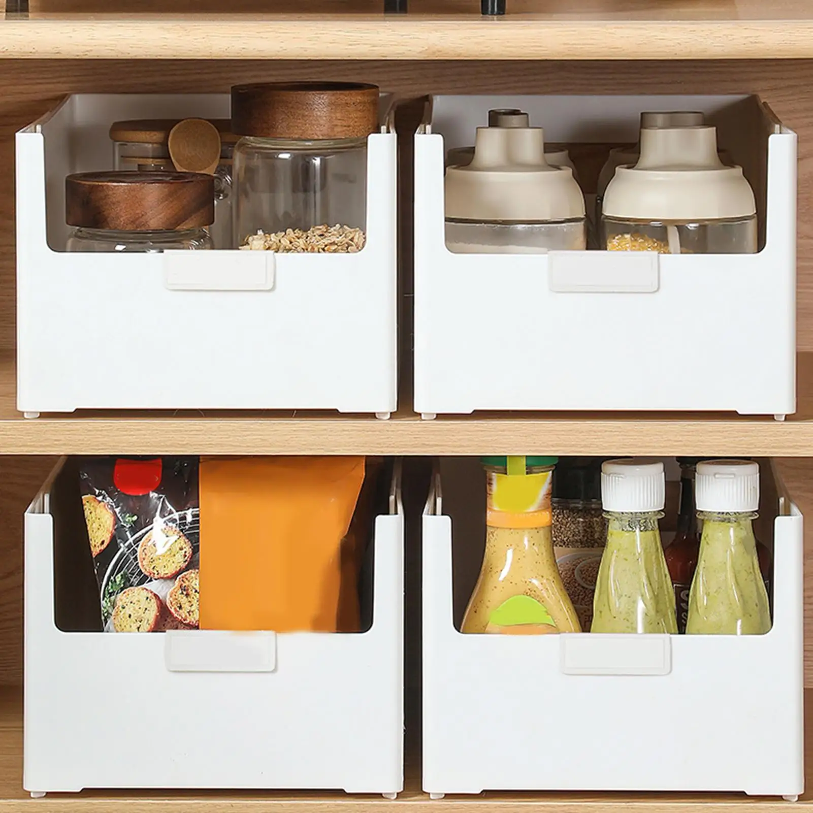 Cabinet Pull Out Shelves Extendable Household Storage Basket Slide Out Cabinet Organizer For Home Pantry Laundry Apartment Dorm