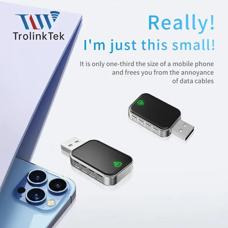 

TrolinkTek Pionray 2in1 Wireless CarPlay Dongle Wireless Android Auto Adapter AI Smart Box Car Intelligent Systems For Toyota