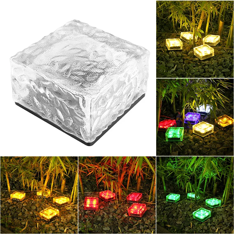 

Solar Outdoor Ice Cube Lamp IP65 Waterproof Multicolor LED Solar Light For Yard Garden Park Decoration Landscape Path Light Lamp