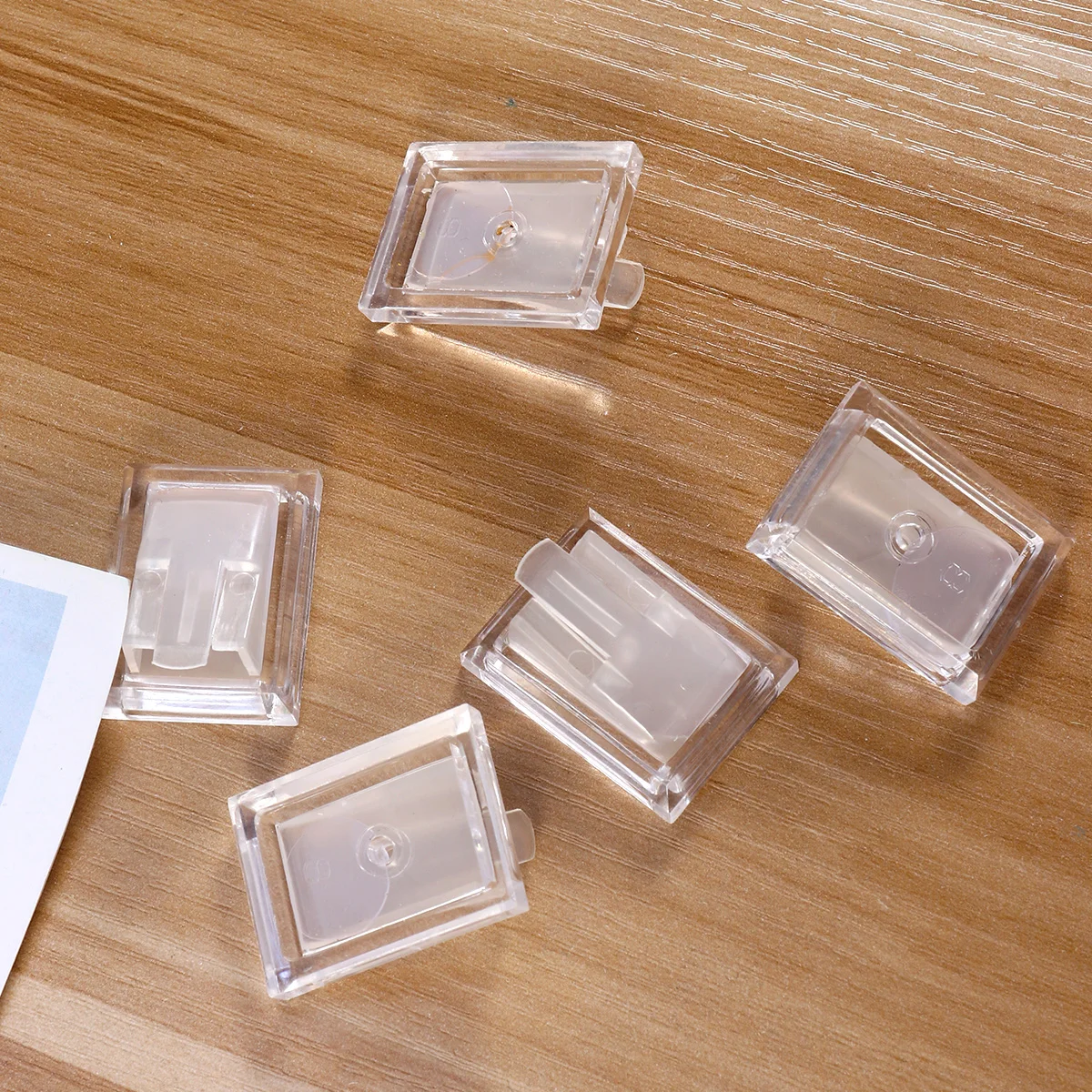 

5 Pcs Ring Display St Acrylic Jewelry Showcase Holder Cubic Earrings Rack White Compact Storage Case Small Partition