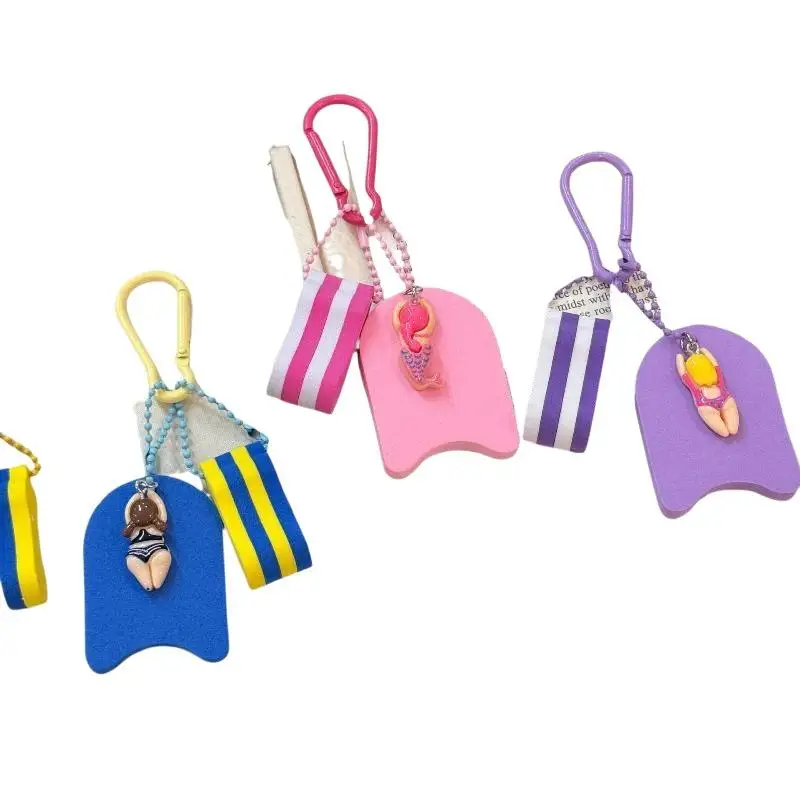 Schwimmer-Puppen-Schlüsselanhänger, kreativer Mini-Schwimmbrett-Anhänger, robuster Verschluss für Schlüsselhalter, Büromitarbeiter-Accessoire – Detail 6