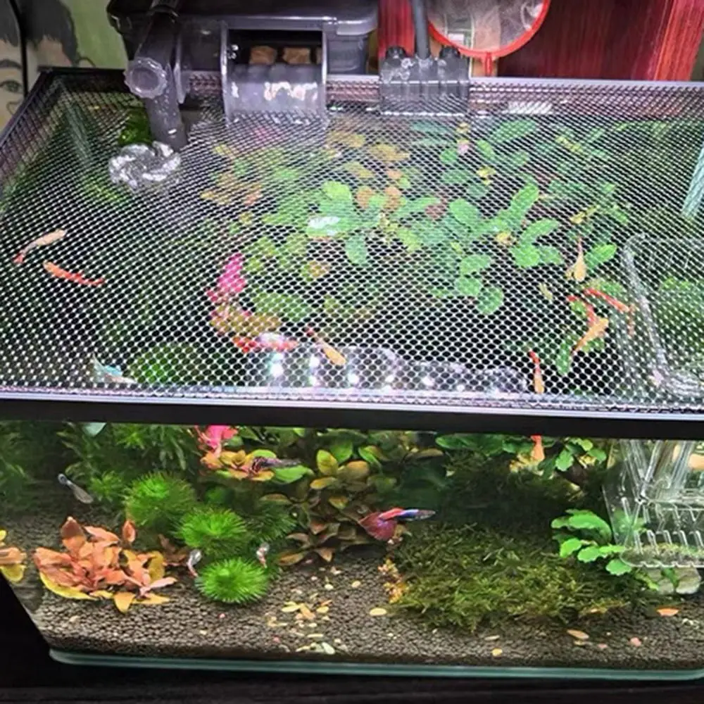 Langlebiger Magnetischer Aquariumdeckel DIY Einfache Installation Aquarium Anti-Sprung-Netz Schildkrötenbecken-Netz Fischbecken-Netz
