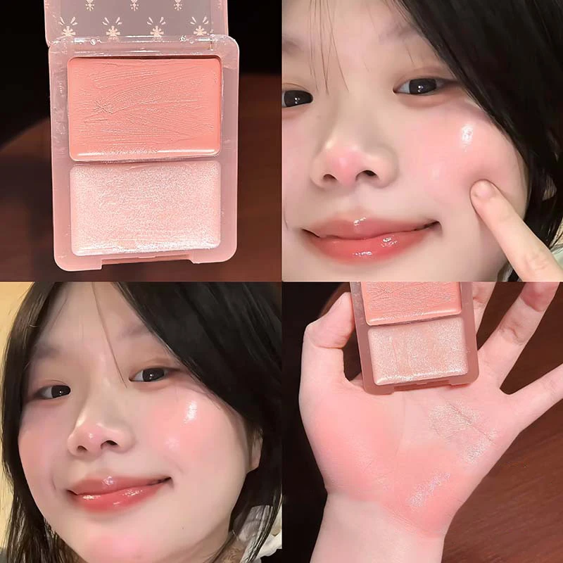 

【WHB】Cappuvini Water Light Blush Cream Moisturizing Orange Pigment Blush Palette Natural Color Cheek Tint Brighten Face