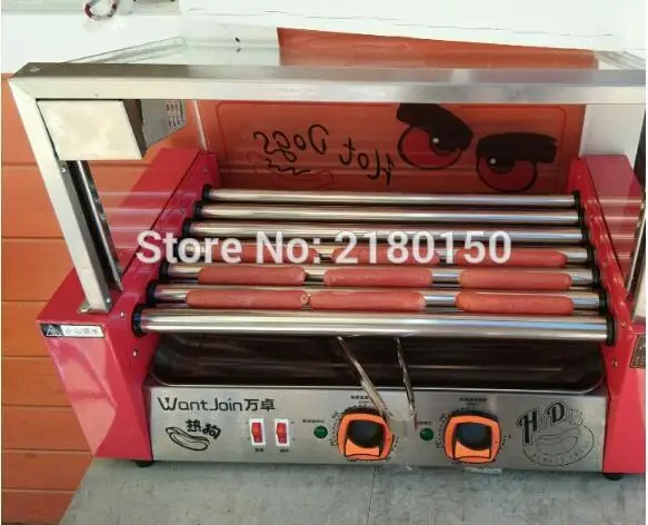 전기 핫도그 기계, 소시지 베이킹 기계, 상업용 소시지 메이커, 자동 미니 이중 제어 온도