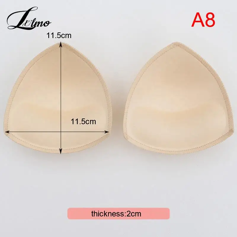 1 paio donna triangolo spugna Bikini pad costume da bagno seno Push Up pad petto Enhancers reggiseno inserti in schiuma accessori