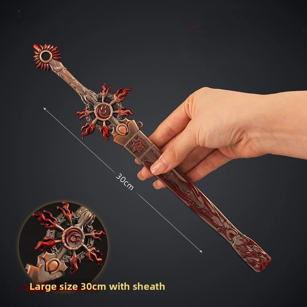 30 CM Chiński Starożytny Miecz Koło Czasu Miecz Metalowe Rzemiosło Modele Broni Kolekcjonerskie Ozdoby na Biurko Kreatywne Prezenty dla Chłopca Zabawka