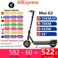 EU Stock Ninebot By Segway Max G2 Smart Electric Scooter 35KM/H Max Speed 70KM Range 450W Motor Original G2 Kickscooter