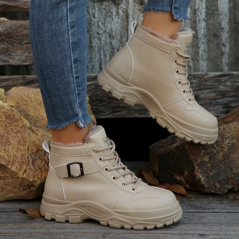 

Padded thickened cotton boots female fashion winter explosion models cold protection warm thick bottom trend snow boots female