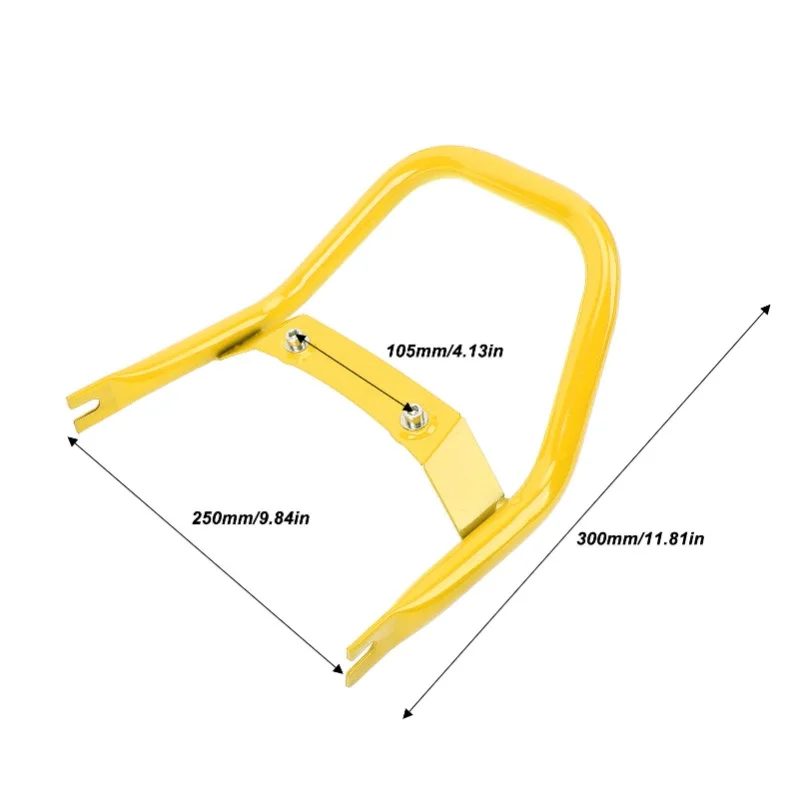 Motorcycle Rear Passenger Grab Bar 22mm Iron Tube Hand Rail Armrest Support Bracket For Monkey 125 2018 To 2023 Yellow