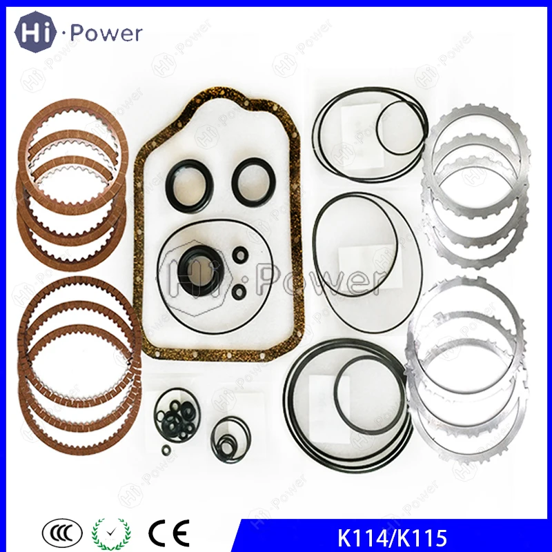 

K114 K115 Auto Transmission Master Overhaul Repair Kit Friction Steel Plate For TOYOTA Lexus NX200 2.0L Gearbox Disc Seal Kit