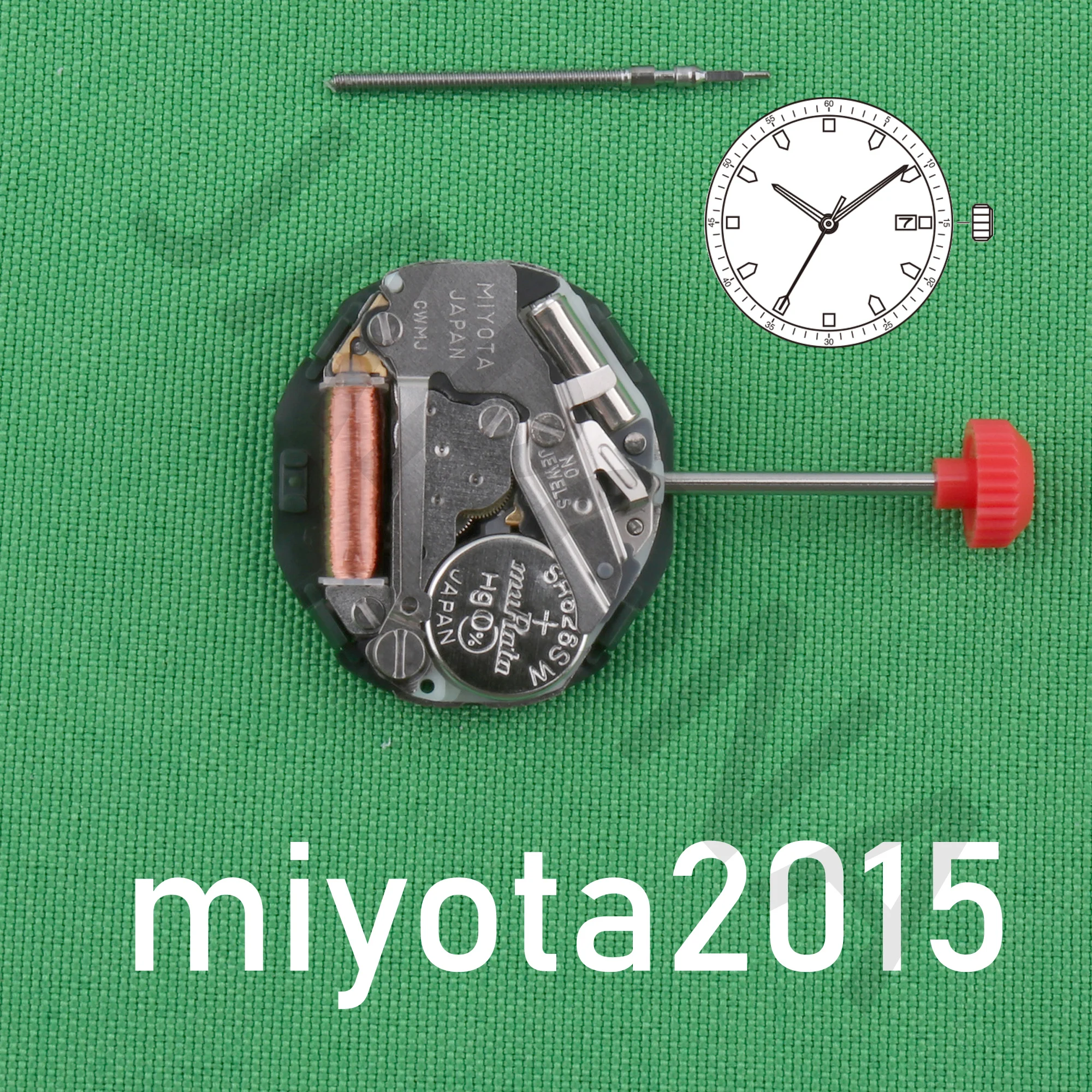 2015 movement Miyota 2015 quartz movement japan movement Standard movement with date display Small Women's Movement