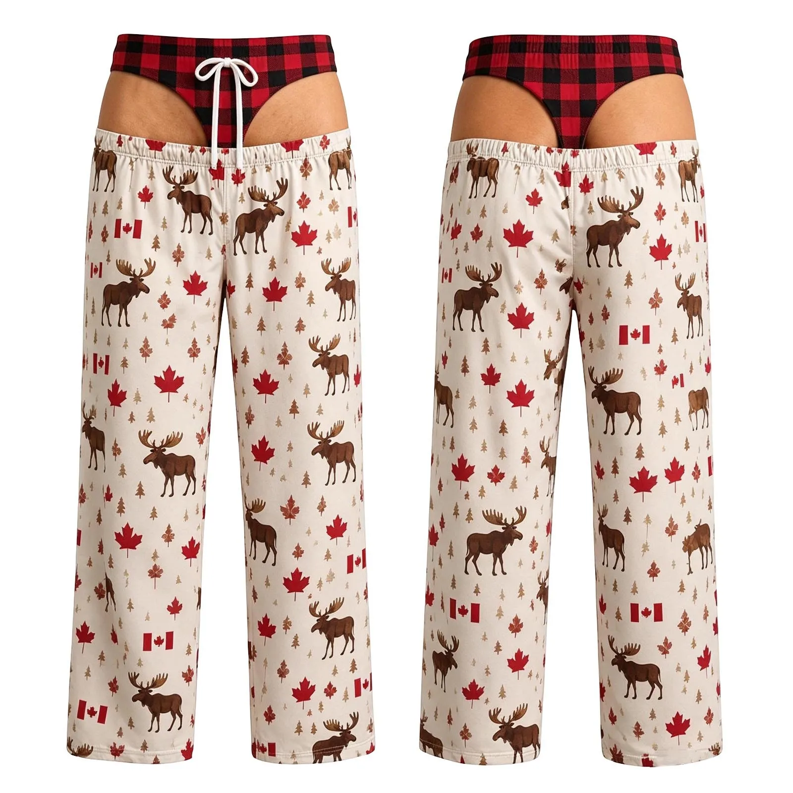 Neue Herrenhose mit Cartoon-Tier-Digitaldruck, lustige Hip-Hose für Weihnachtsfeiern, schnelltrocknende, lockere Hose – Detail 5