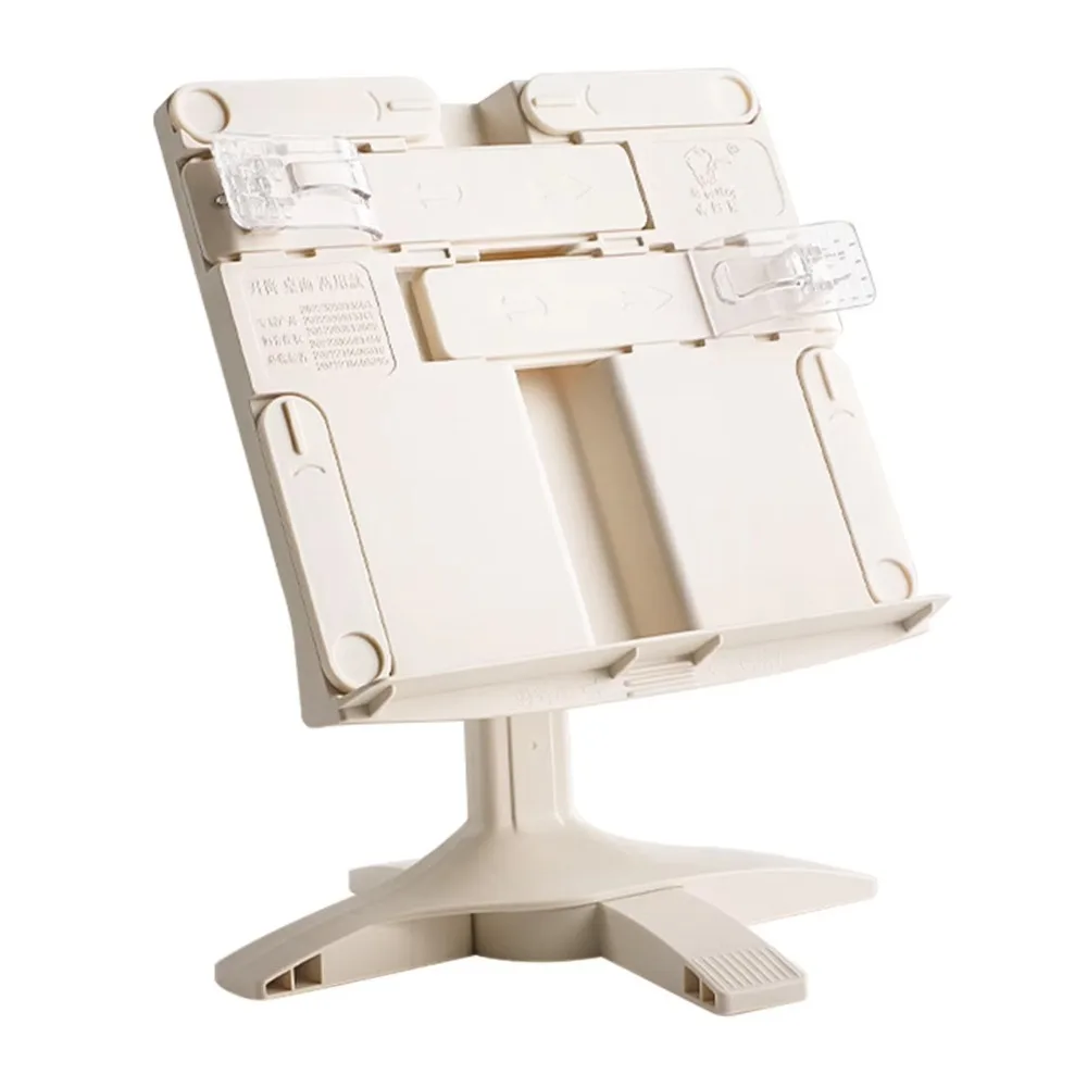 

Adjustable Angle Lifting Landing Book Stand Extendable Anti-slip Mat Reading Bookshelf with Clip Plastic Book Holder Recipes