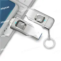 Fingerprint Flash Drive Metal USB3.0 Type C for Laptop Phone 128GB 64GB 32GB Lock Thumbdrive Jump USB Disk