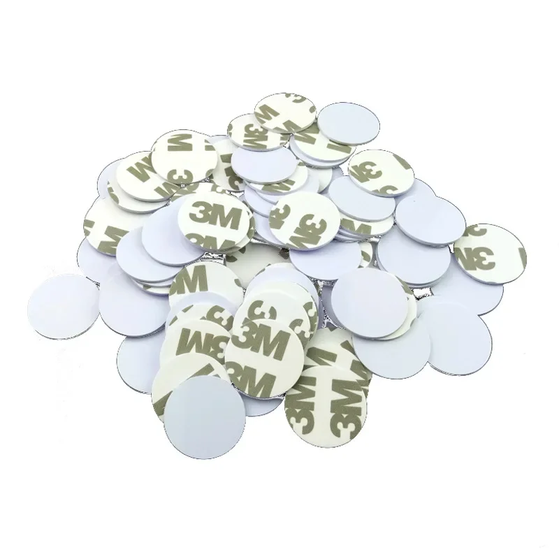 5YOA 5/10PCS 25mm 125Khz RFID Tags EM4305 T5577 Writable Stickers Proximity Cards Rewritable Glue Adhesive Label For RFID Copier