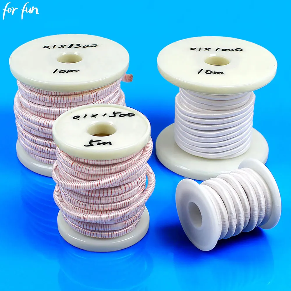 For Fun 0.1x1000/1300/1500/2000/2500 Strands Mining Machine Antenna Litz Wire Multi Strand Polyester Wrapped Thread Copper Wire