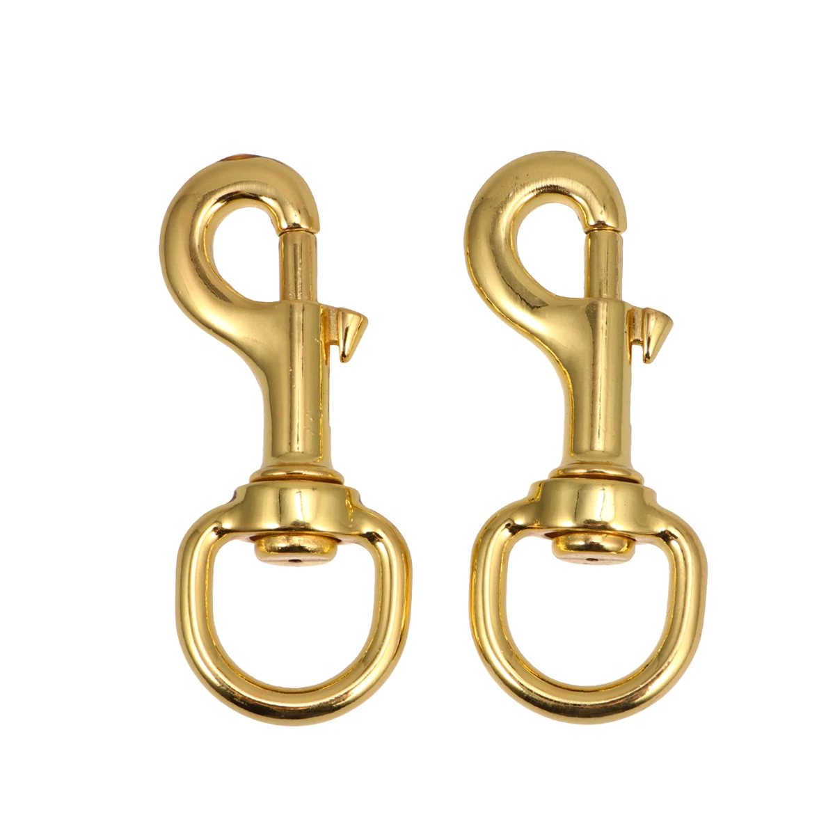 

2 Pcs Pet Leash Buckle Gold Puppy Harness Hook Swivel Joint Traction Rope Supplies Label Holder Accessories