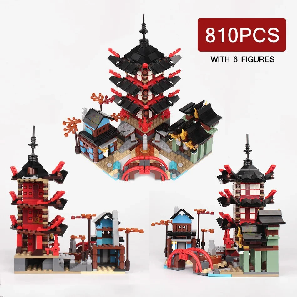 

810pcs City Ninjasn Building Blocks Temple of Airjitzu Model Ninjaed Movie Figures Construction Bricks Toy for Children Gift