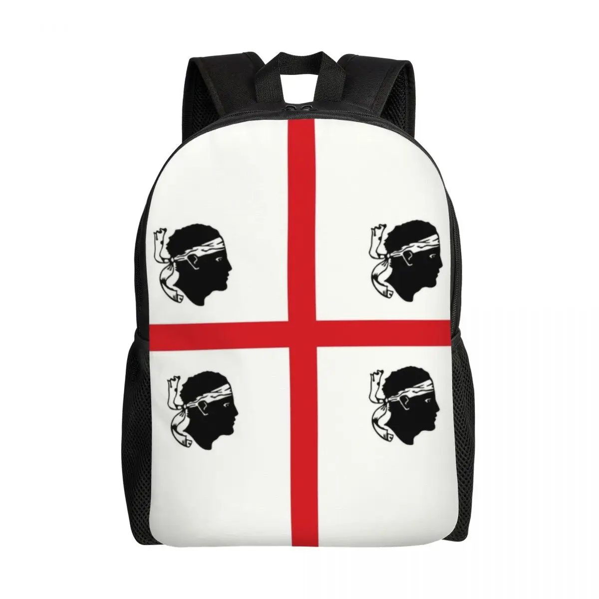 Flag Of Sardinia Backpack for Men Women College School Student Bookbag Fits 15 Inch Laptop Italy Sardegna Bags