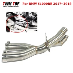 Motorcycle Exhaust Pipe For BMW S1000RR Exhaust Decat Pipe 2017-2018 Escape Moto Middle Connect Pipe S1000RR Slip-on OEM Muffler
