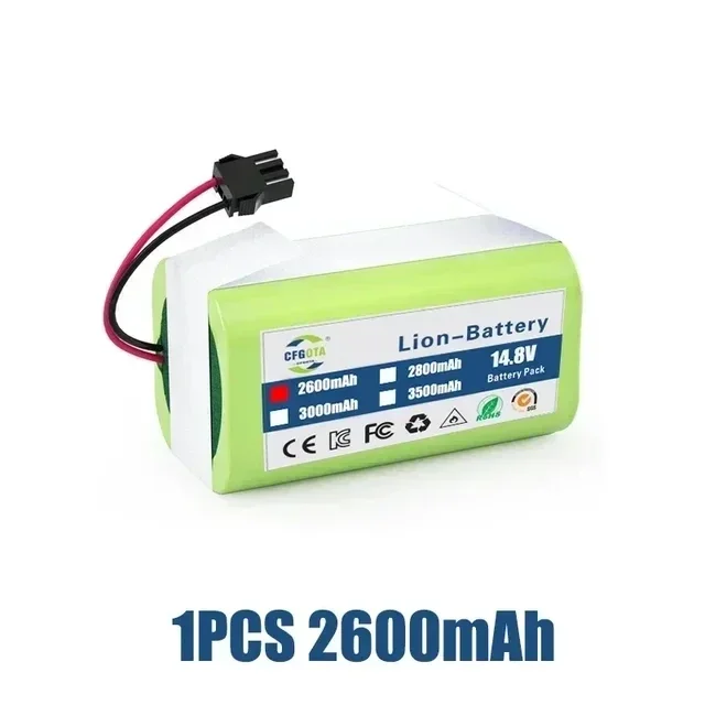 14.4V 3000mAh/3500mAh Li-ion Battery for Conga Excellence 950 990 1090 1790 1990 Deebot N79S N79 DN622 Eufy Robovac 11S 12 X500