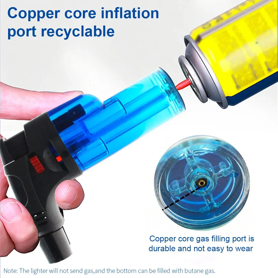 High Jet Flame Butane Gas Lighter, Refillable Torch, Adjustable Butane Jet Lighters, Powerful Turbo Lighter, Portable Tool