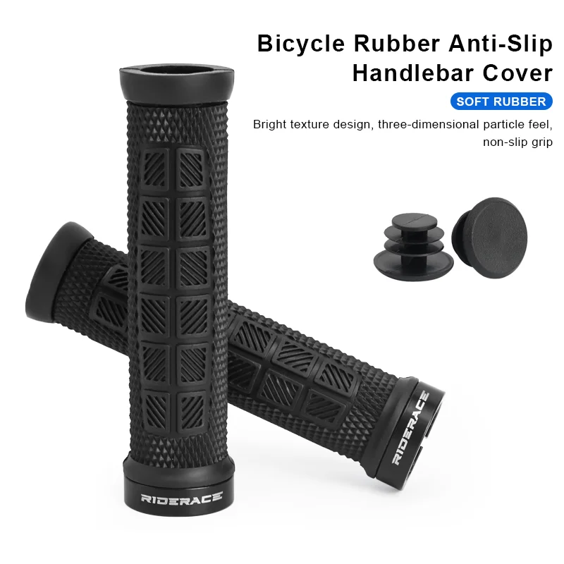 Mountain Bike Handlebar Grips Lock on MTB Folding Bicycle Alluminium Alloy Soft TPR Rubber Non-slip Cycling Bmx Handle Bar Grips