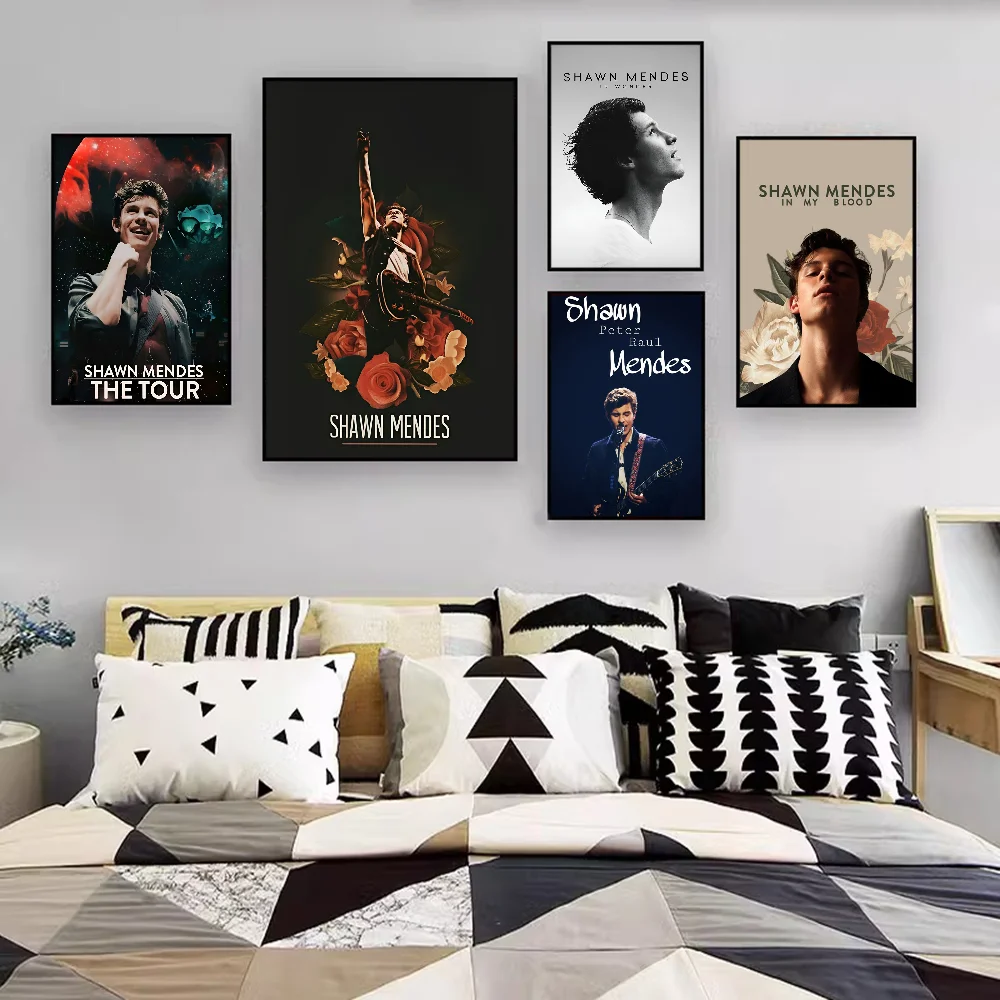 Singer S-Shawn M-Mendes Classic Movie Posters HD Quality Poster Wall Art Painting Study Nordic Home Decor