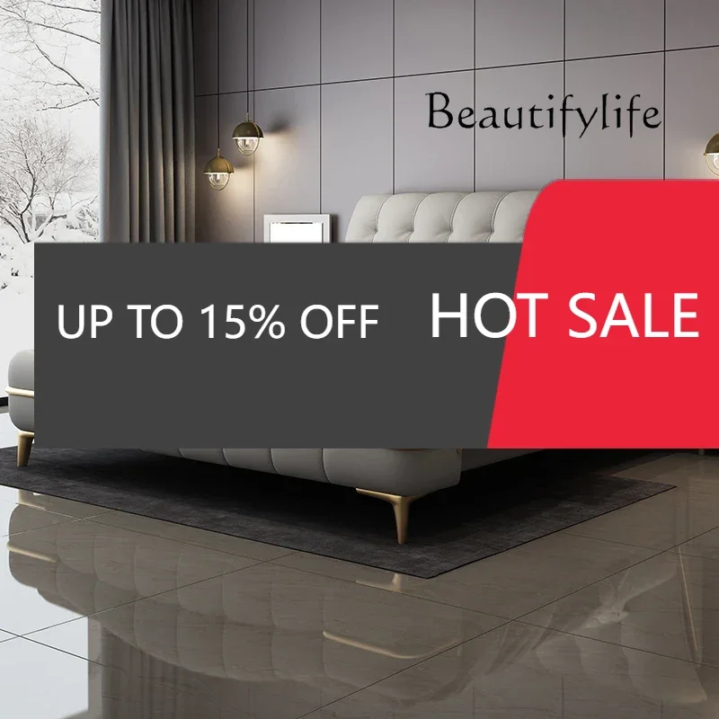 

Кровать S45 для спальни, свадебного качества, дизайнерская, модная, для главной спальни, роскошная, с изголовьем, для квартиры