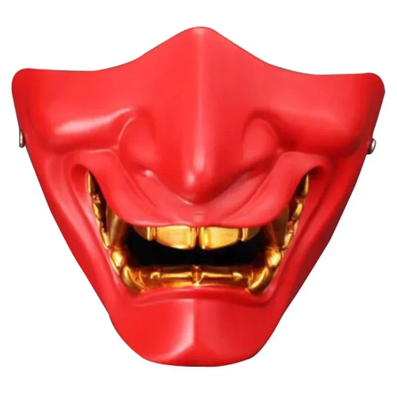 

Half Face Prajna Paramita Ghost Mask Masque Japanese Ghost Tactical Masks Face Resin Mask Silver Facebook Ninja Red Ghost Head