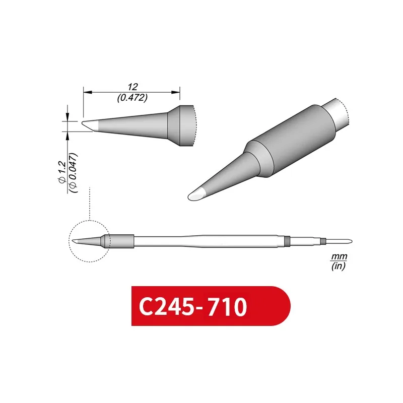 C245-710 Soldering Tips for JBC SUGON AIFEN T245 Handle/Temperature Control Handle